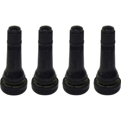 4 valves TR414, pour pneus tubeless voiture, type Schrader, caoutchouc noir, hauteur 40 mm, pression 4,5 bar (1/2)