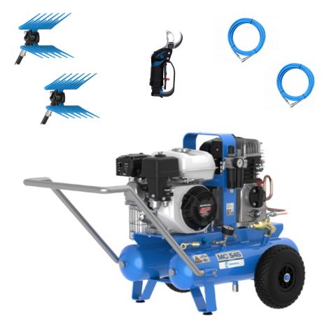 KIT MOTOCOMPRESSORE CAMPAGNOLA MC 545 HONDA CON 2 ABBACCHIATORI DIABLO RS, FORBICE VICTORY E 2 TUBI DA 20 MT