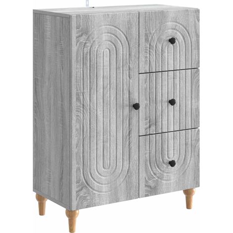 Sideboard Graues Sonoma 66 x 34,5 x 90 cm Holzwerkstoff vidaXL
