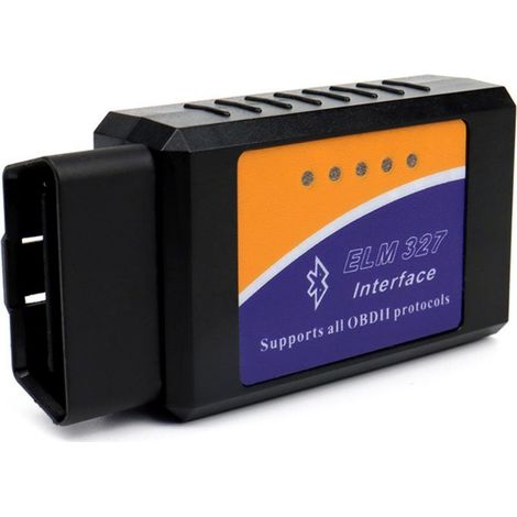 ELM327 Appareil de diagnostic Bluetooth OBD2 V2.1 - Testeur automobile - Lecteur de codes - Adaptateur secteur pour Android et Windows