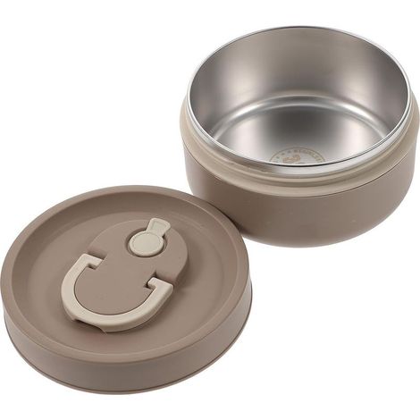 Bol bento isotherme en métal avec couvercle marron, récipient à (1/5)