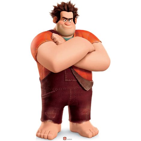 Figurine en carton Ralph - debout les bras croisés - Les mondes de Ralph - Haut 178 cm (1/4)