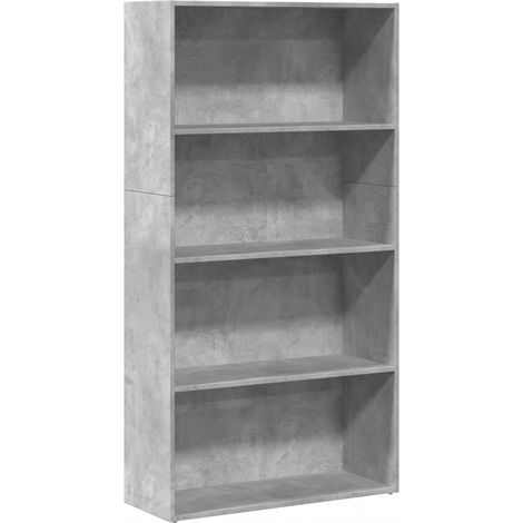 Libreria Grigio Cemento 80x30x152 cm in Legno Multistrato vidaXL