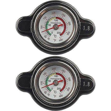 Bouchon de radiateur haute pression 25-26 (2x) avec manomètre, 1,8 bar (25,6 psi) (1/4)