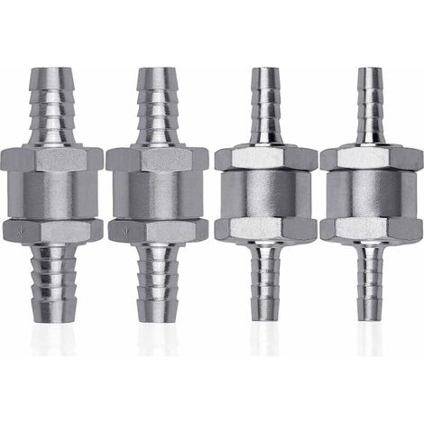 Válvula antirretorno de combustible de aleación de aluminio, 4 unidades, 6/8/10/12 mm, con flecha para gasolina, diésel, coche, barco, motocicleta. (1/4)
