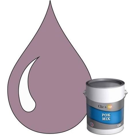 Peinture d'Accroche et Finition 2 en 1 - POK - Violet Pastel - Acrylique Satinée - 1L - Intérieur (1/4)