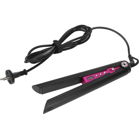 Lisseur à cheveux noir chauffage rapide écran LCD, fer à lisser et boucler, outils coiffure 110-240V prise UE (1/5)