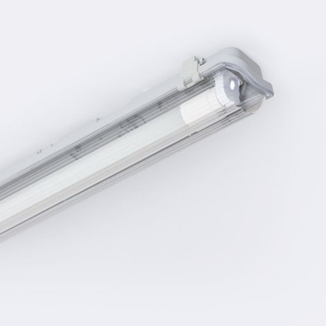 Feuchtraumleuchte 150cm IP65 mit LED Röhre Glas 22W 140lm/W 6000K Kaltweiß (1/5)