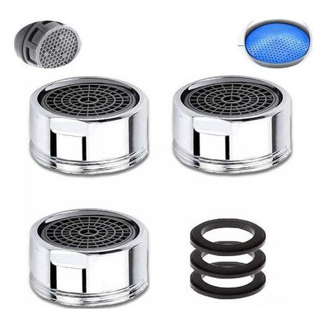 Kaelt - XVX Mousseur Robinet M20, 3 Pièces Aerateur Robinet Economie D'eau Avec Filtre en Acier Inoxydable, Aérateur de Filtre a Eau Robinet(20mm Filetage male) thsinde (1/4)