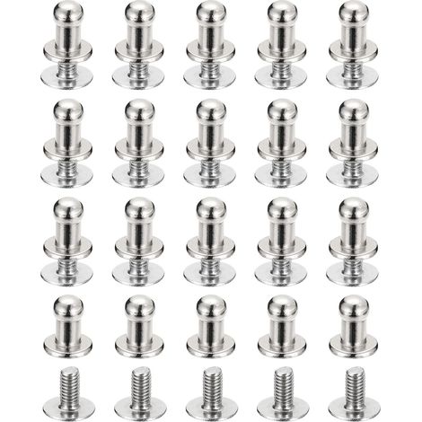 Lot de 50 4mm Clou à Tête Sphérique Ceinture Couleur Argent (1/5)
