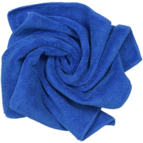 NALOOKAMIC  10pcs Chiffon de polissage pour lavage de voiture, 30 cm x 30 cm, bleu, chiffon de voiture en microfibre, adapté à la maison, à la cuisine et à la voiture