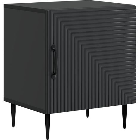 Bedside Cabinet Black 43 x 34.5 x 50 cm Engineered Wood vidaXL