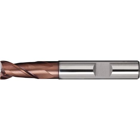 Fresa de ranurar taladradora DIN 6527L Tipo N D.5mm Longitud de corte 15mm VHM TiAlN HB Z.2 TECWERK (1/2)