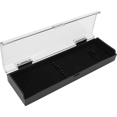 Étui de rangement noir pour pinces à épiler professionnelles, format voyage, petit format, portable. (1/5)