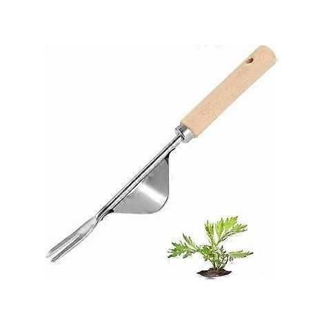 Handunkrautstecher, Gartengabel, Handunkrautstecher für den Garten, langlebiger manueller Unkrautentferner aus Edelstahl
