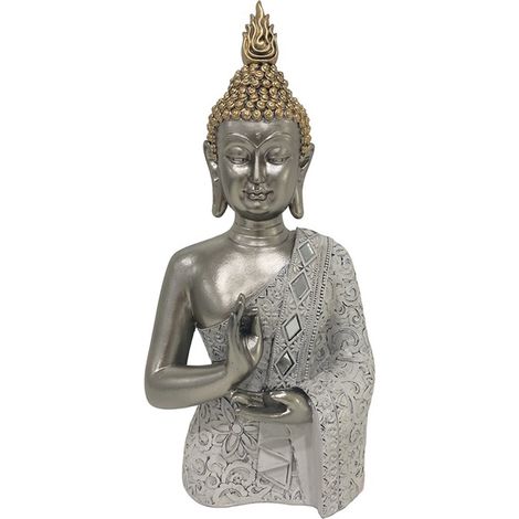 Signes Grimalt Figura De Buda Figuras Figura Buda Budas Plateado 12x17x35cm 31435
