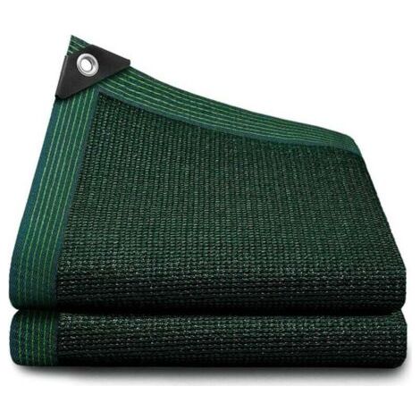 Voile d'ombrage de jardin vert foncé de 3 mètres, robuste et durable, adaptée aux serres, poulaillers, pergolas et auvents. (1/4)