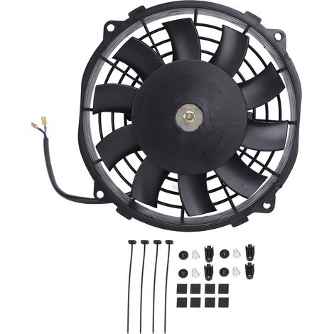Ortviai Ventilateur de Refroidissement Radiateur 12 V 80 W 7 Pouces Push-Pull à 10 Ailes pour Voiture