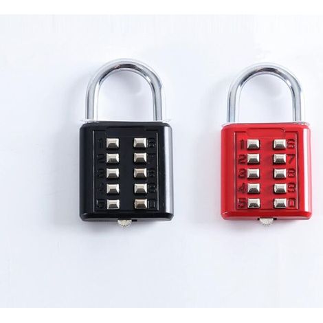 2 Pièces 5-Digit Cadenas à Combinaison,Bouton Combinaison Cadenas De Sécurité,Cadenas Antirouille,Cadenas En Alliage De Zinc,pour Écoles,Casiers De Gym,Garages,Portes,Armoires à Boucles Etcasi