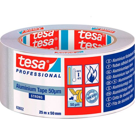 Ruban Aluminium 50 Micron 25m X 50mm 63652 Tesa (1/2)