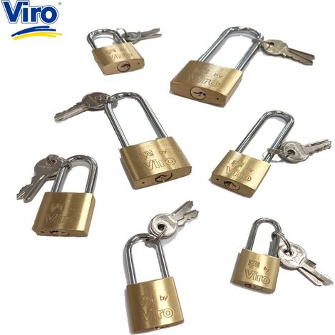 LUCCHETTO FAI BY VIRO CON ARCO LUNGO  MISURE CORPO 40 MM X 33 MM  -  LUCE ARCO 40 MM X 22 MM (1/2)
