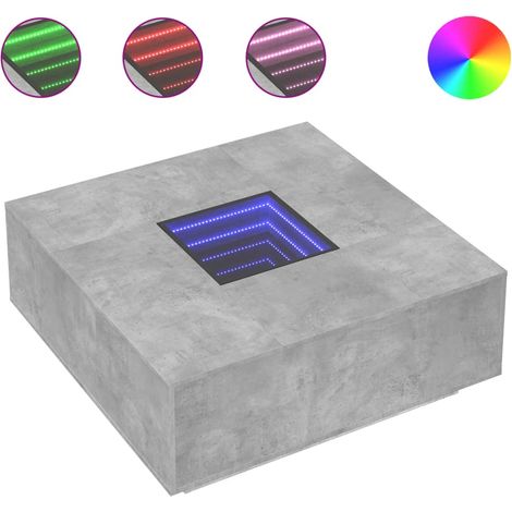 Maison Exclusive - Konferenční stolek s Infinity LED betonově šedý 100x100x40 cm (1/5)