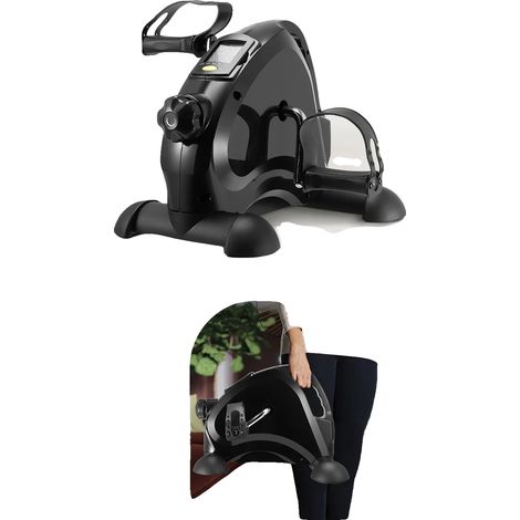Vélo d'appartement, Résistance réglable, Affichage LCD, noir (1/2)