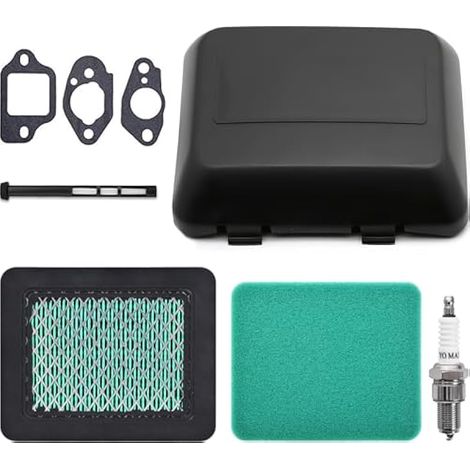 Filtre à Air avec Couvercle et Joint pour Honda GCV160-OHC GCV160 GCV135 GCV190 Tondeuse, JRISBO Moteur Pièces Tondeuse à Gazon GCV 160 Filtre a Air Kit avec Bougie Préfiltre