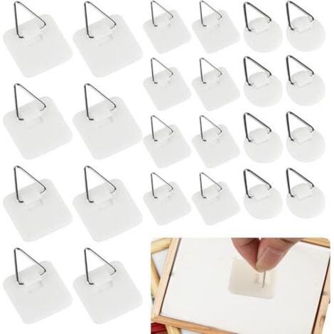 45 Pcs Crochet Adhesif Mural, Accroche Tableau Adhesif, Attache Cadre Adhésif, Accroche Tableau Mural Invisibles, Accroche Tableau sans Percer Crochet Autocollant pour Suspension de Ph (1/5)