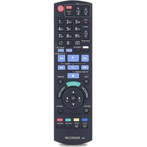 Télécommande pour lecteur DVD N2QAYB001077 compatible avec les modèles DMRHWT260GN, DMRPWT560GN, DMR-BWT640, DMR-BWT640EC, DMR-BST730 et DMR-BST730EG. (1/5)