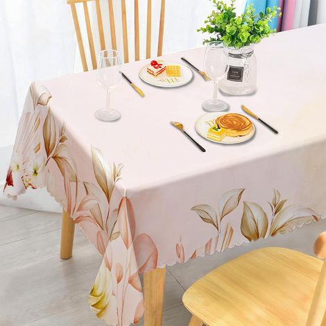 Nappe rectangulaire 140x200 cm, résistante aux intempéries, lavable, motif Hawaii Rose
