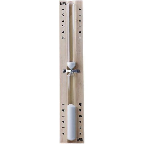 15 Minutes Sablier Sauna, Sablier Sauna Sable Minutes Rotatif en Bois avec Horloge en Verre et Sables (1/5)