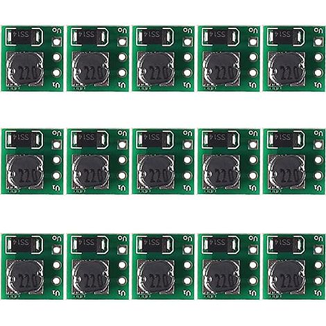 Lot de 15 modules d'alimentation Step Up 0,9-5 V vers 5 V DC-DC 1,5 V 1,8 V 2,5 V 3 V 3,3 V 3,7 V 4,2 V vers 5 V (1/5)