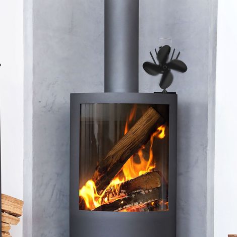 Schwarzer ofenventilator ohne strom