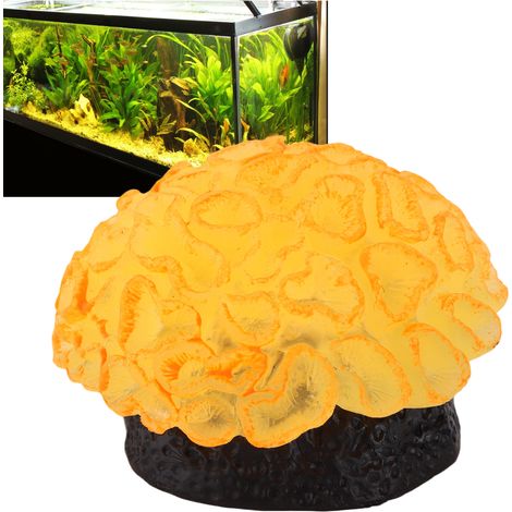 Décoration d'Aquarium Corail Cerveau Mini Herbe Dentelée Jaune pour Paysage Aquatique - AUTRES (1/5)