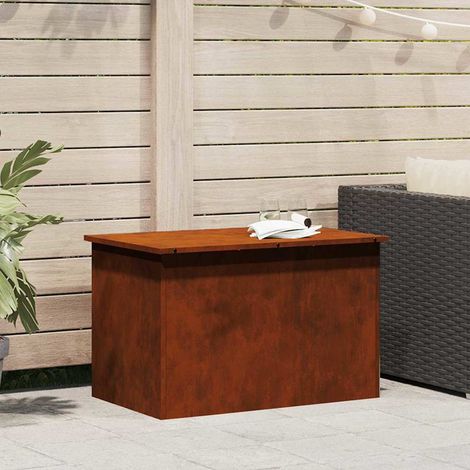 Boîte de Rangement Extérieure-Coffre de rangement-Stockage Rangement Marron 80 x 50.5 x 50 cm 502218 (1/5)