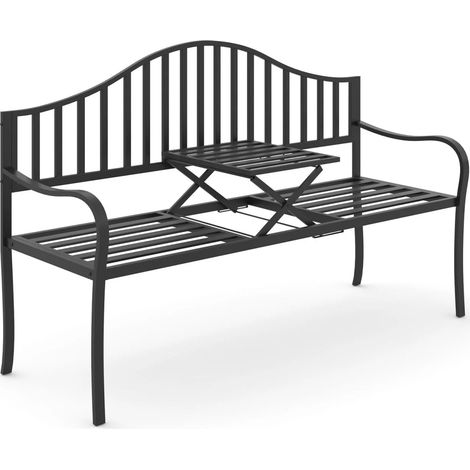 Gartenmöbel easycomfort Gartenbank Metall 150x53x95 cm