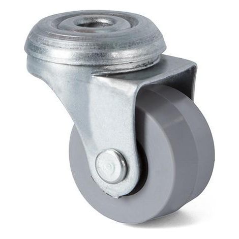 rueda giratoria rial aro de goma ø30 tp8 zincado  sin antihilo. 15kgs/rueda. (1/3)