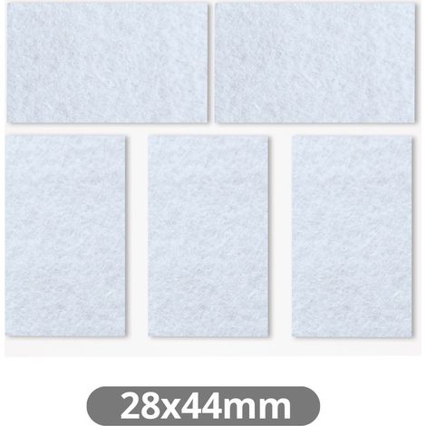 Set 5 fieltros adhesivos cuadrados 28x44mm Blanco GSC 003802767 (1/3)