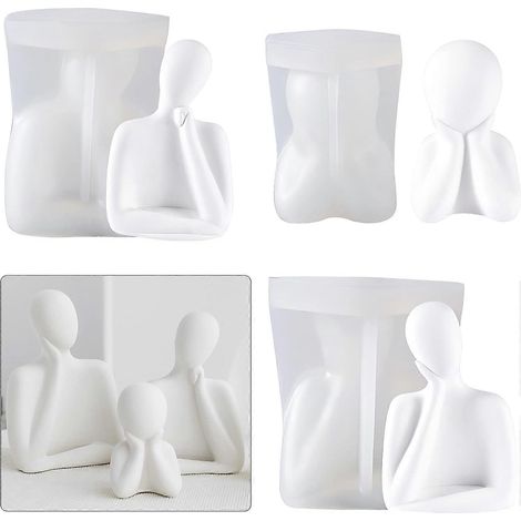 Kit de fabrication de bougies DIY pour adultes, moule à bougies 3D en silicone, moule en silicone en forme d'homme aux joues crispées sur les mains, idéal pour la décoration de bougies. (1/5)