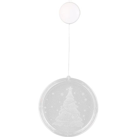 Suspension lumineuse LED de Noël ronde transparente, déco lumineuse festive pour salon et cour (1/5)