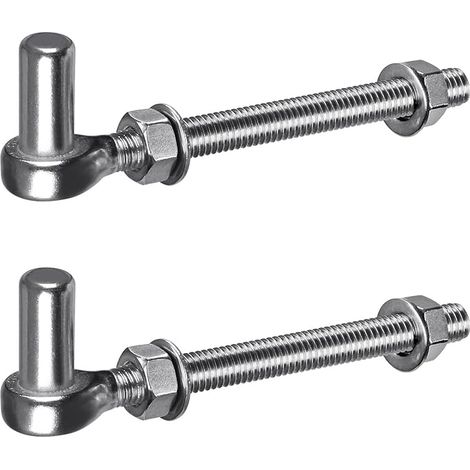 M12 Gate Hinge 2pcs Heavy Duty Field Eye Hardware 16mm Hook for Metal Garden Hanging Pin for Farm Gate/Wooden Fence/Driveway, 440lbs/15cm (1/5)