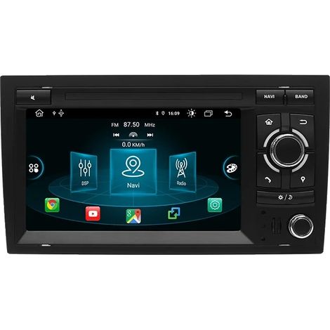 Sistema multimedia para coche, tamaño de pantalla, compatibilidad con smartphones, compatible con Audi A4-B7-B6-B7-S4-RS4 / SEAT Exeo, 8 núcleos, 6 GB, 128 GB (1/2)