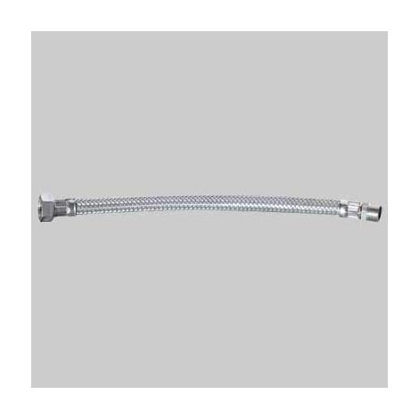 FLESSIBILE IN ACCIAIO INOX 3/8 M X 1/2 F  cm 25     MADE IN ITALY