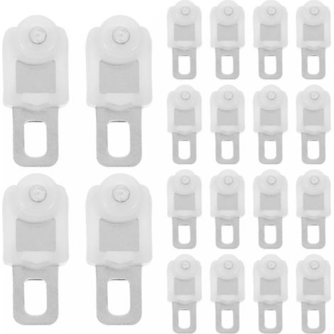20 pezzi di binari per tende a rullo, per tende da finestra, ruote scorrevoli, ganci per binari scorrevoli per tende, ferramenta per la casa