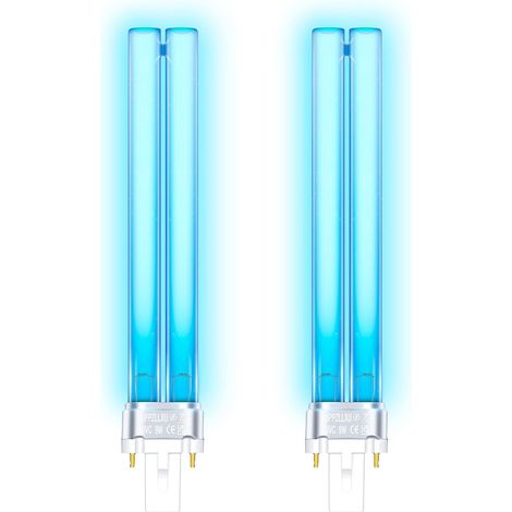 9W Ampoule de Remplacement UVC G23 PLS, Ballast Inductif, pour Clarificateur Bassin, Filtre UVC, Élimine Bactéries, Algues Efficacement pour Étangs (1/5)