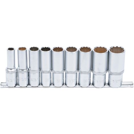 BGS Jeu de douilles à douze pans profondes Entraînement carré intérieur 12,5 mm (1/2") SW 10 - 24 mm 9 pièces - 5253 (1/5)
