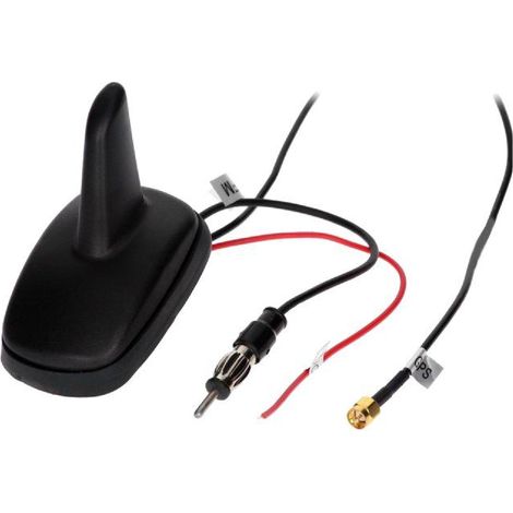 Antenne Aileron de requin AM FM GPS DIN SMA-A 12VDC RG174