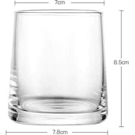 Vaso de whisky de cristal transparente sin plomo de 350 ml, diseño nórdico moderno, apto para cócteles, whisky y agua.