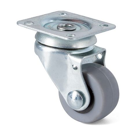 rueda giratoria con placa. acero estampado. zincado. diámetro 40mm. capacidad 20kg - qq (1/3)
